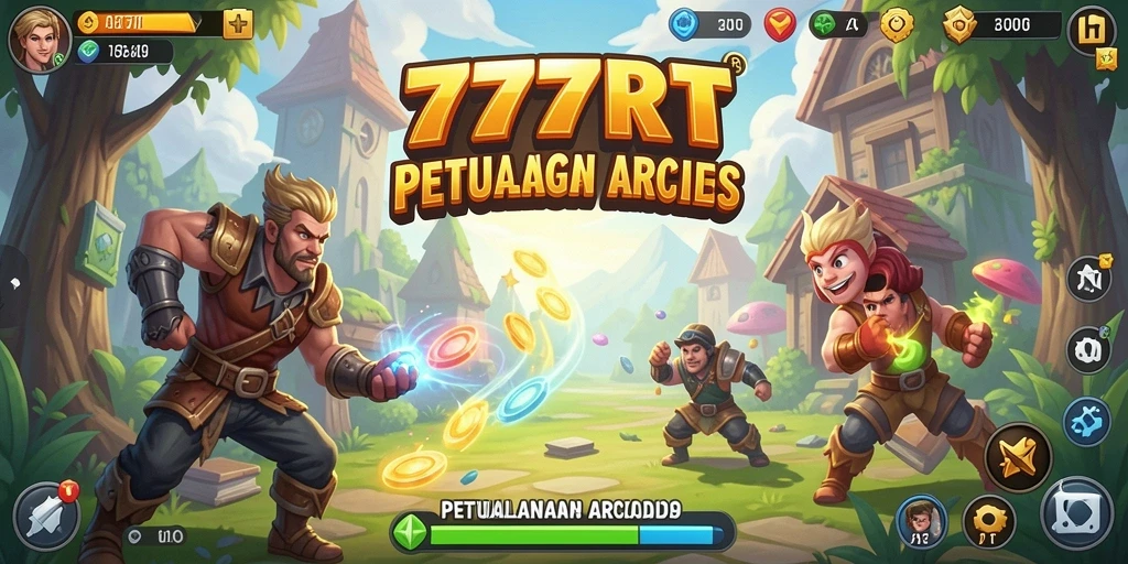 Tampilan permainan 777RT yang penuh aksi dan warna-warni.