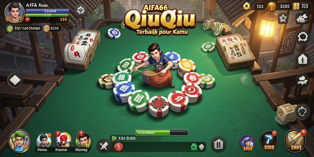 Screenshot gameplay AIFA66 yang menampilkan aksi seru QiuQiu.