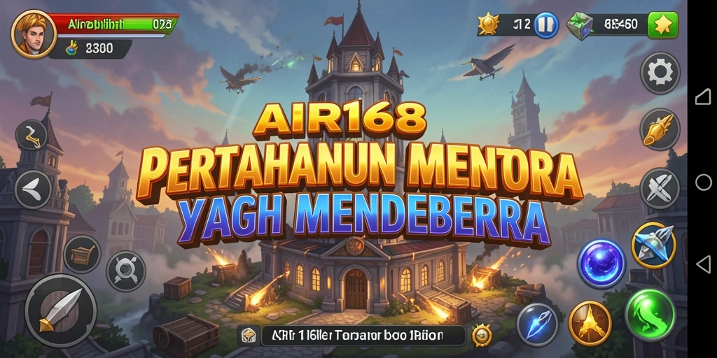 Gameplay menara pertahanan yang intens dan strategis di AIR168.