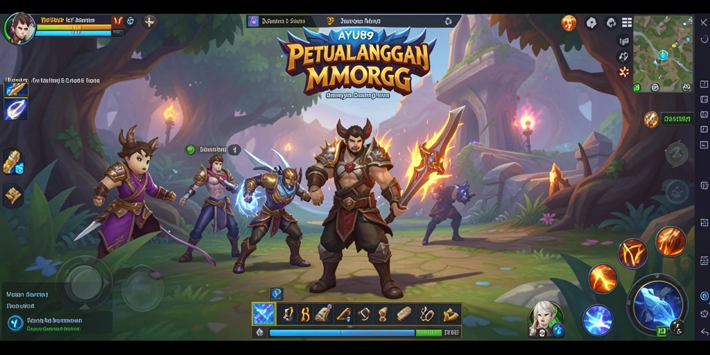 Tangkapan layar utama AYU89 menunjukkan aksi pertempuran seru dalam dunia MMORPG.