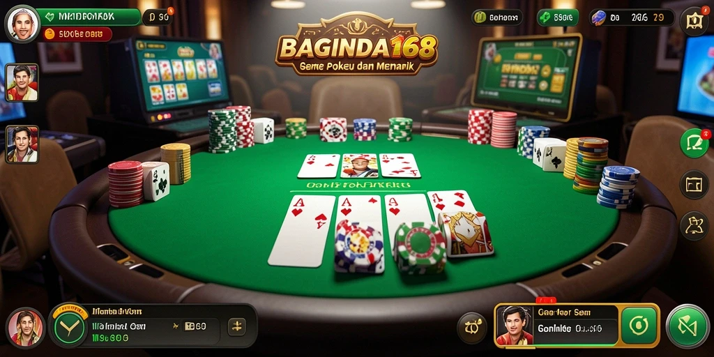 Tampilan gameplay poker yang seru dan mengasyikkan di BAGINDA168.