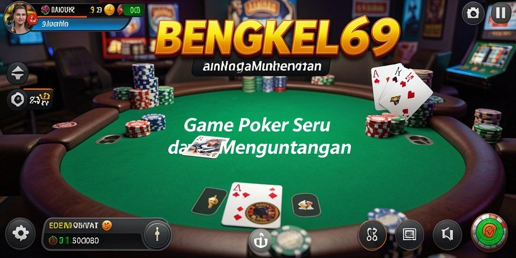 Tampilan seru gameplay Poker di BENGKEL69.