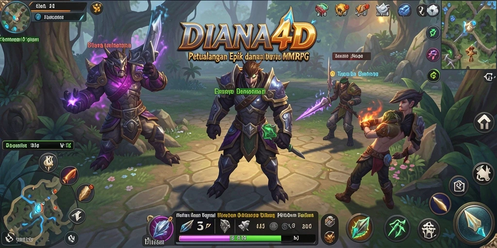 Tampilan gameplay seru dari DIANA4D dalam petualangan MMORPG.