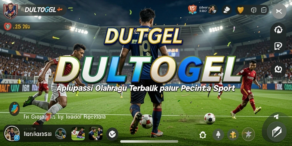 Tampilan utama DULTOGEL dengan berbagai informasi olahraga.