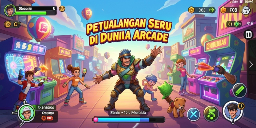 Screenshot gameplay F08 menunjukkan aksi seru dan warna-warni yang menarik.