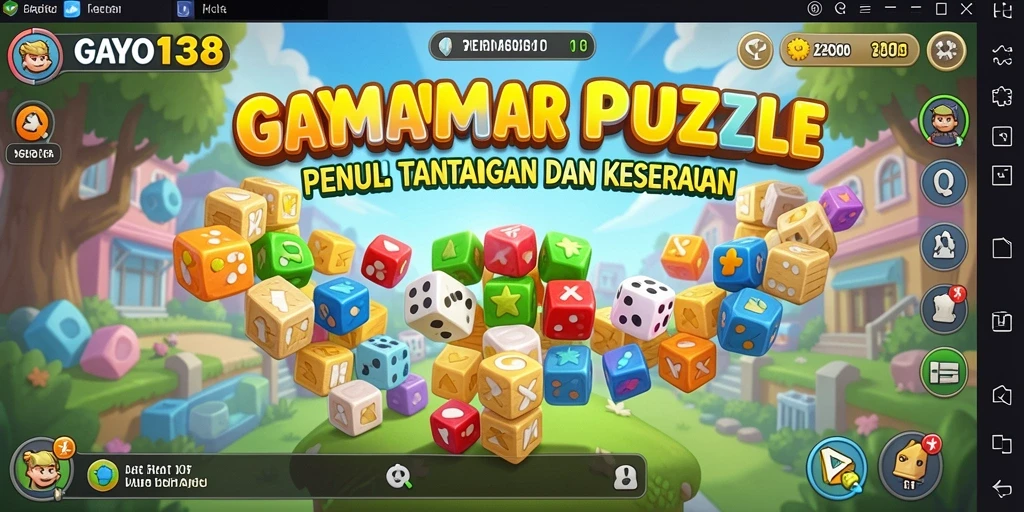 Tangkapan layar utama gameplay GAYO138 saat menyelesaikan puzzle.