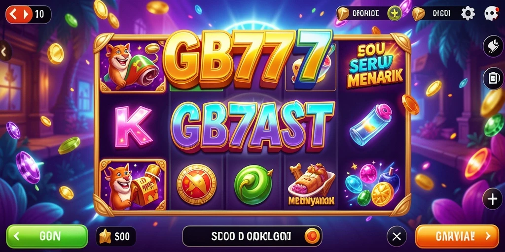 Screenshot gameplay GB777 menampilkan kombinasi simbol dan fitur bonus yang menarik.