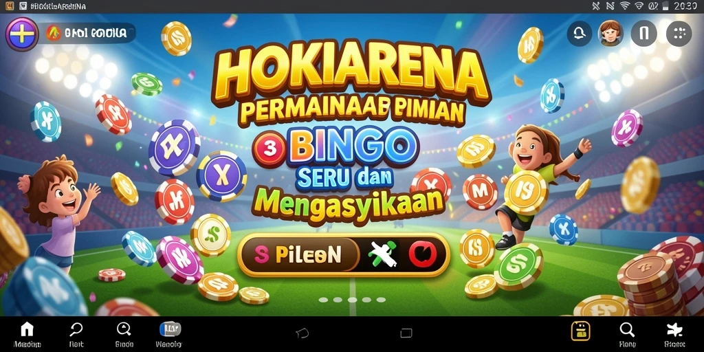 Screenshot gameplay HOKIARENA yang menunjukkan keseruan Bingo.
