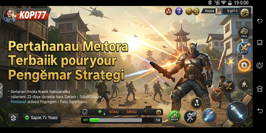 Tangkapan layar gameplay KOPI77 menampilkan aksi seru saat mempertahankan menara dari serangan musuh.
