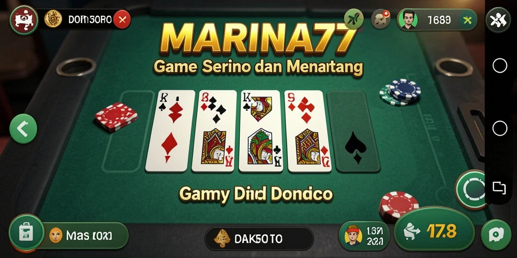 Tampilan seru saat bermain Domino di MARINA77.
