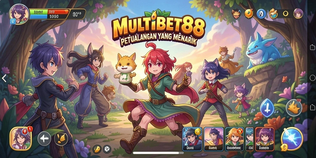 Tampilan gameplay MULTIBET88 yang penuh aksi dan petualangan Anime.