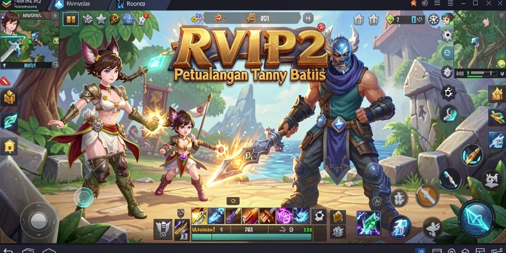 Tangkapan layar utama RVIP2 menampilkan aksi epik dalam petualangan MMORPG.