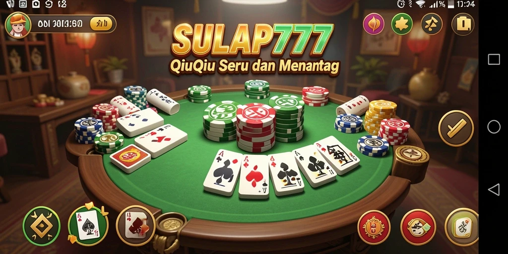 Tampilan gameplay seru dari SULAP777 saat bermain QiuQiu.