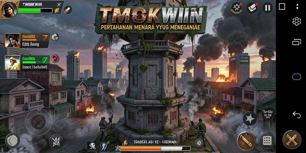 Gameplay mendebarkan dalam TMOKWIN dengan strategi Tower Defense yang menarik.