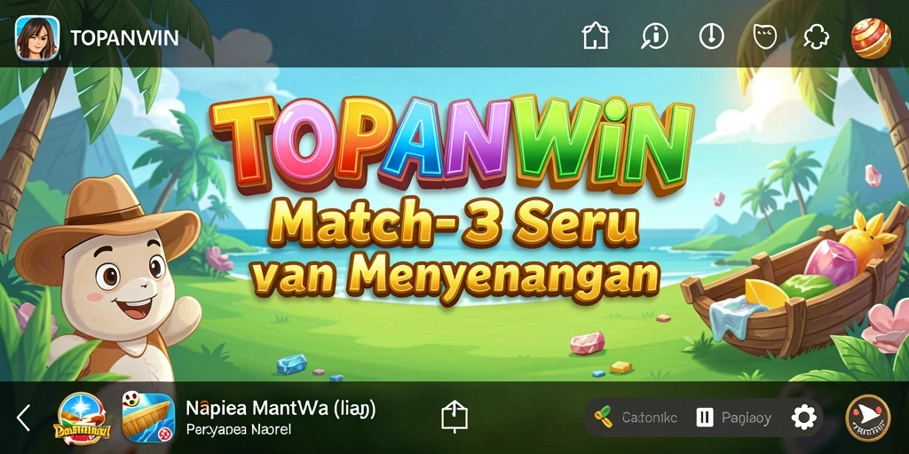 Tangkapan layar permainan TOPANWIN yang menampilkan aksi Match-3 yang seru.