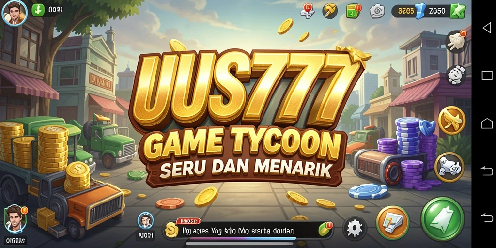 Tangkapan layar gameplay UUS777 memperlihatkan suasana bisnis yang dinamis.